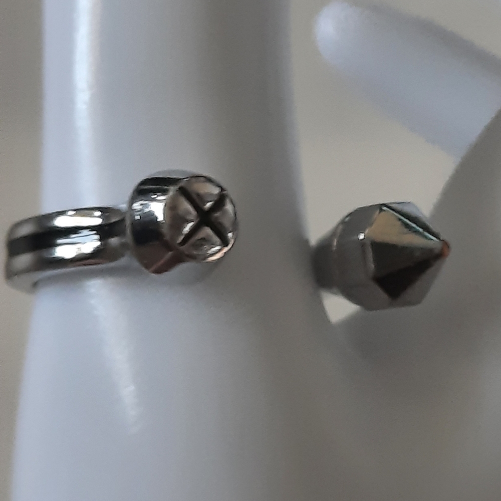 Rebecca Minkoff silver ring with screw detailing